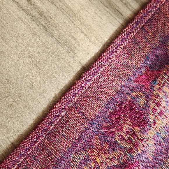 Pashmina Scarf Purple 100% Cashmere Paisley Floral Fringe Wrap Bohochic Gift - Picture 11 of 13